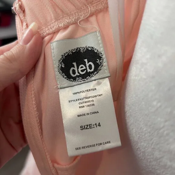 Deb Pink Floral Short Strapless Dress - Picture 5 of 5